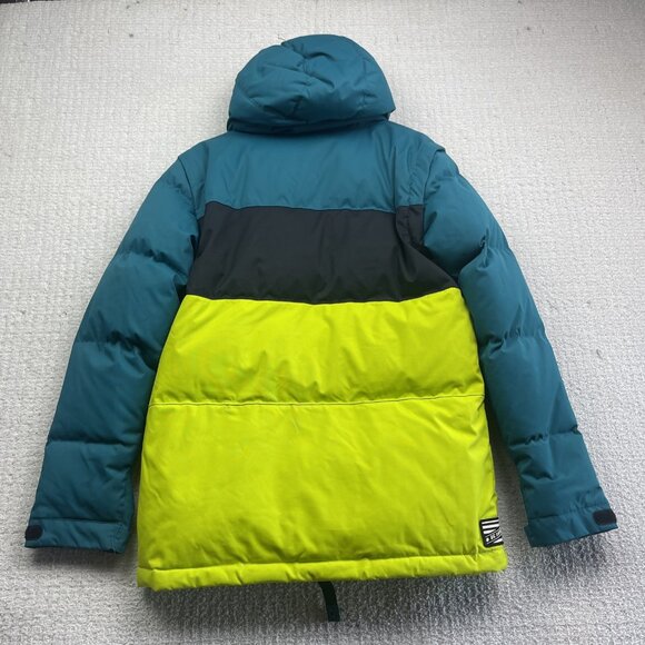 DC Downhill Boy XL (Men ~ S) DownInsulated Snowboard Puffer Jacket Blue / Green - Picture 13 of 16